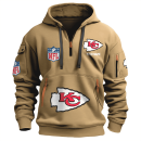 Kansas City Chiefs Premium NFL Quarter Zip Hoodie Genxprint