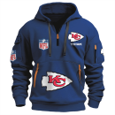 Kansas City Chiefs Premium NFL Quarter Zip Hoodie Genxprint
