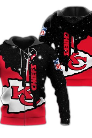 Kansas City Chiefs Stars Night NFL Football Team Hoodie Genxprint