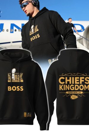 Kansas City Chiefs Super Bowl LIX BOSS Limited Edition Black Hoodie Genxprint