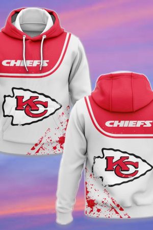 Kansas City Chiefs White NFL Football Team Hoodie Genxprint