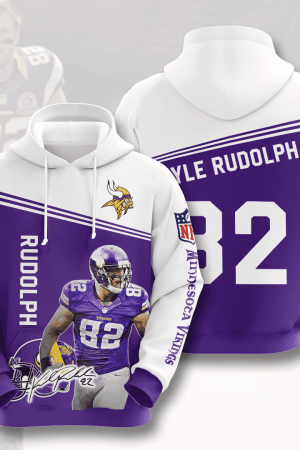 Kyle Rudolph 82 Minnesota Vikings Hoodie Genxprint