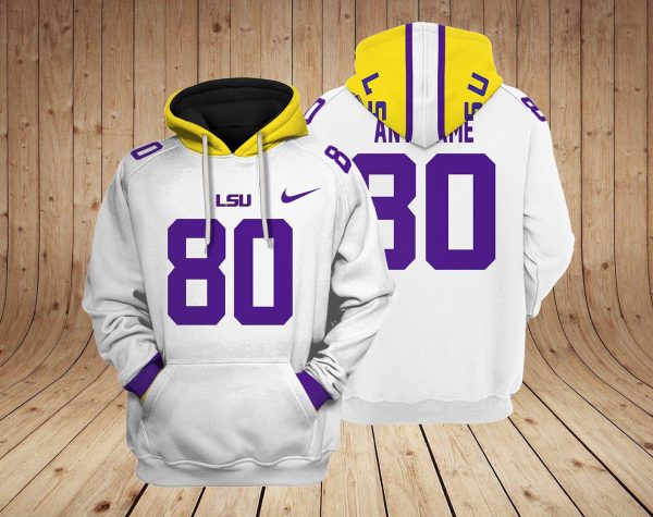 LSU Tigers football NCAA Custom 3D Hoodie PT Genxprint