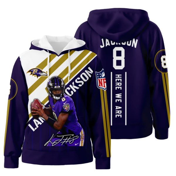 Lamar Jackson Baltimore Ravens 3D All Over Print Hoodie Zip-Up Hoodie Genxprint