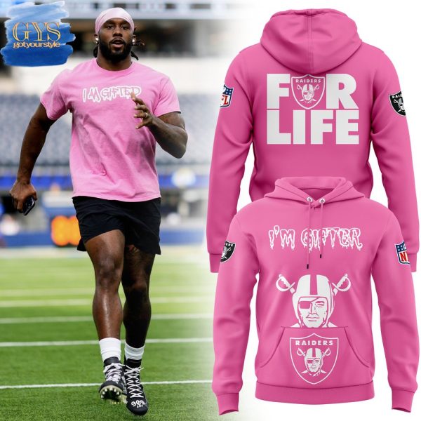 Las Vegas Raiders 2024 NFL Crucial Catch Club Nike Pink Hoodie Genxprint