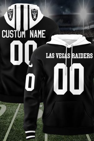 Las Vegas Raiders Custom Name And Number 3D Hoodie Genxprint