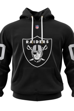 Las Vegas Raiders Custom Name and Number Hoodie Style Genxprint