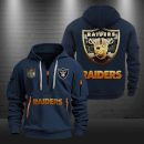 Las Vegas Raiders Golden Logo NFL Quarter Zip Hoodie Genxprint