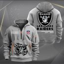 Las Vegas Raiders Monster Scratch 2 Logo NFL Quarter Zip Hoodie Genxprint