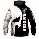 Las Vegas Raiders Punisher NFL Unisex 3D Hoodie Genxprint