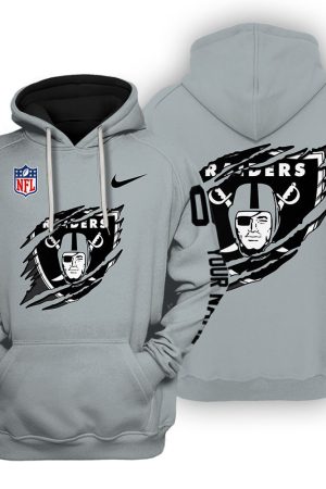 Las Vegas Raiders Scratch Logo NFL 3D Hoodie Style Genxprint