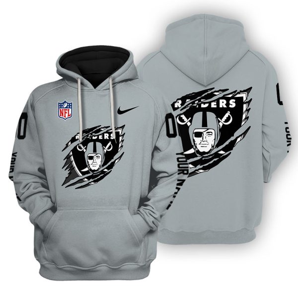 Las Vegas Raiders Scratch Logo NFL 3D Hoodie Style Genxprint