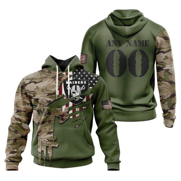 Las Vegas Raiders Special Camo Design 3D printed Sweatshirt Hoodie Zipped Hoodie Genxprint