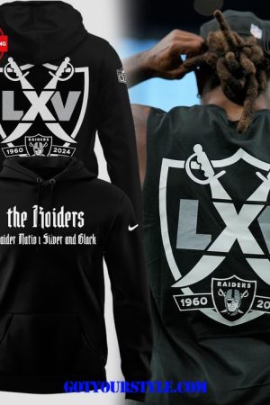 Las Vegas Raiders The Raiders Nation Silver And Black Hoodie Genxprint