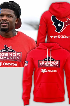 Legends Community Chevron Houston Texans Limited Red Hoodie Genxprint