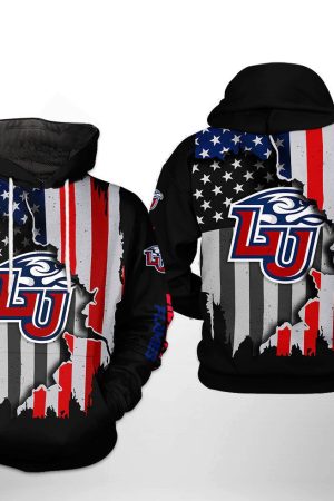 Liberty Flames NCAA US Flag Hoodie Genxprint