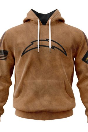 Los Angeles Chargers Basic Brown NFL 3D Hoodie Genxprint