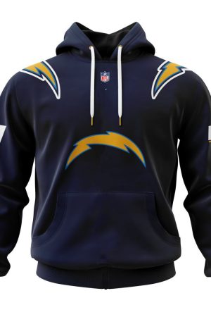 Los Angeles Chargers Custom Name and Number Hoodie Genxprint