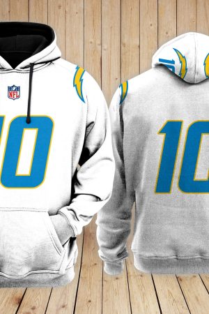 Los Angeles Chargers Personalized Name And Number NFL 3D Hoodie Style Genxprint