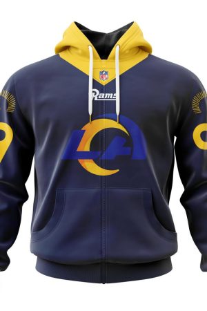 Los Angeles Rams Custom Name and Number Hoodie Genxprint