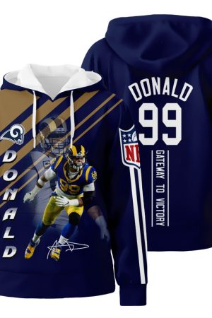 Los Angeles Rams Donald Gateway To Victory 3D All Over Print Hoodie Zip-Up Hoodie Genxprint