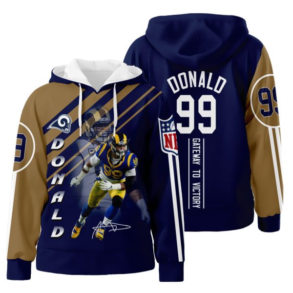 Los Angeles Rams Donald Gateway To Victory 3D All Over Print Hoodie Zip-Up Hoodie Genxprint