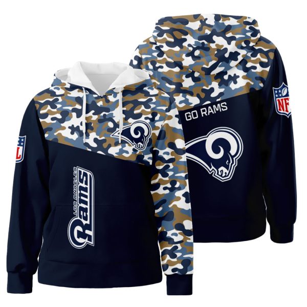 Los Angeles Rams Go Rams 3D All Over Print Hoodie Zip-Up Hoodie Genxprint