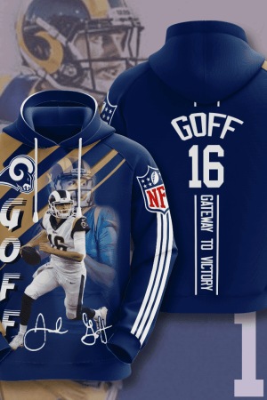 Los Angeles Rams Jared Goff Hoodie Genxprint