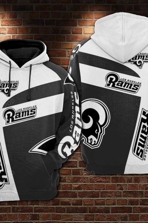 Los Angeles Rams NFL Football Many Logo Hoodie Genxprint