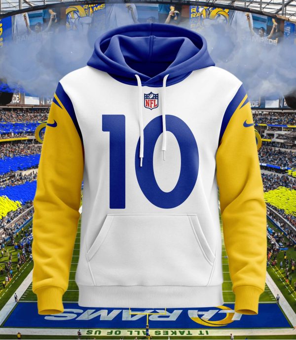 Los Angeles Rams Personalized Name And Number NFL 3D Hoodie Style Genxprint - Image 2