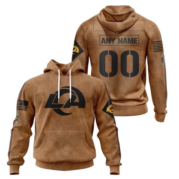 Los Angeles Rams Salute To Service Club 3D printed Sweatshirt Hoodie Zipped Hoodie Genxprint
