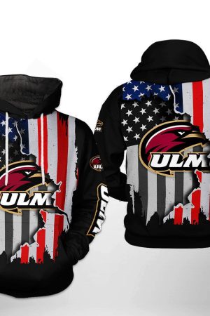 Louisiana Monroe Warhawks NCAA US Flag Hoodie Genxprint