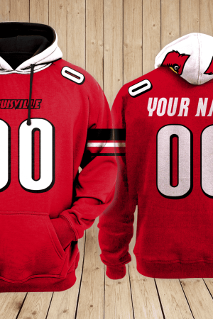 Louisville Cardinals football NCAA Custom 3D Hoodie PT Genxprint