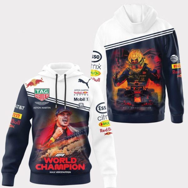 Max Verstappen F1 World Champion Red Bull All Over Print Hoodie Zip Hoodie Genxprint