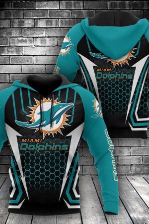 Miami Dolphins Basic V4 NFL Football Team Hoodie Genxprint