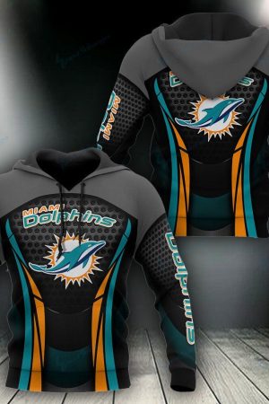 Miami Dolphins Basic V5 NFL Football Team Hoodie Genxprint