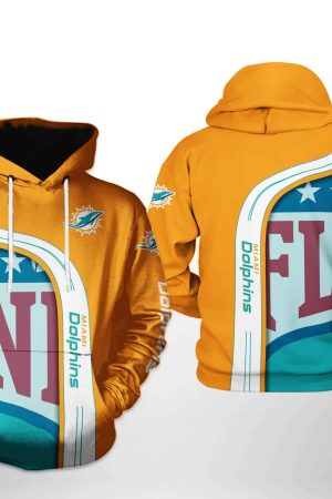 Miami Dolphins Basic V7 NFL Football Team Hoodie Genxprint