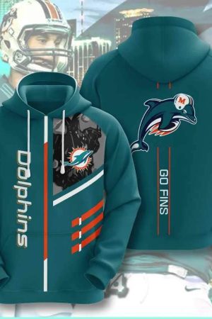 Miami Dolphins Basic V8 NFL Football Team Hoodie Genxprint