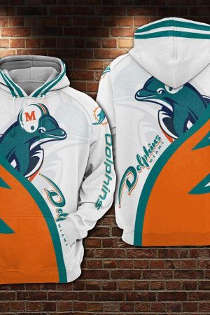 Miami Dolphins Basic V9 NFL Football Team Hoodie Genxprint