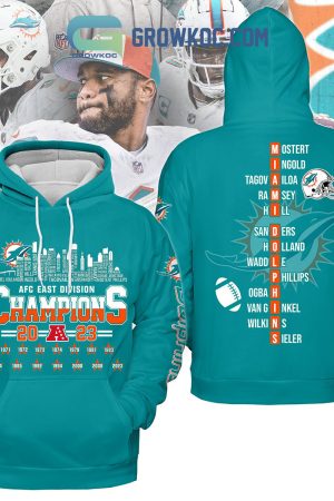 Miami Dolphins Champions 2023 NFL Football Team Hoodie Genxprint