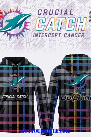 Miami Dolphins Crucial Catch Intercept Cancer 2024 Hoodie Genxprint