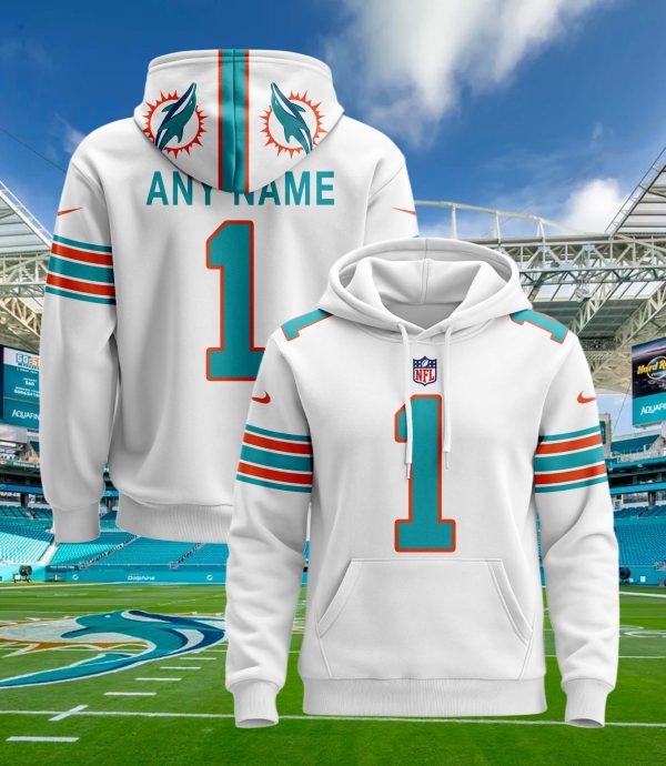 Miami Dolphins Personalized Name And Number NFL 3D Hoodie Style Genxprint