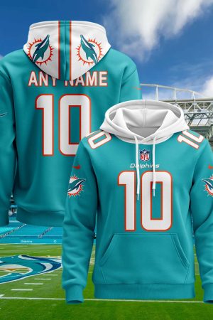 Miami Dolphins Personalized Name And Number NFL 3D Hoodie Style Genxprint