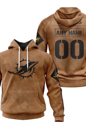 Miami Dolphins Salute To Service Club 3D printed Sweatshirt Hoodie Zipped Hoodie Genxprint