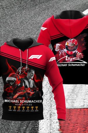 Michael Schumacher F1 7 World Championships Michael Schumacher Signature All Over Print Hoodie 405 Style Genxprint