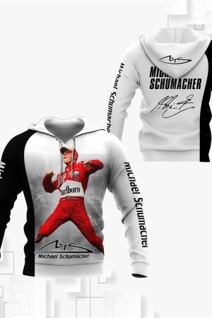 Michael Schumacher Signature All Over Print Hoodie Zip Hoodie Genxprint