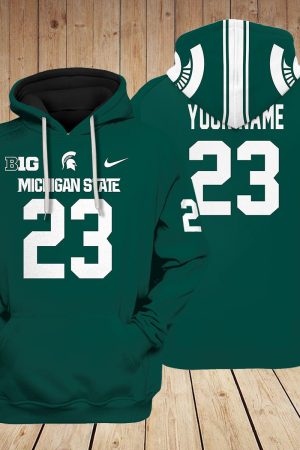 Michigan State Spartans Football NCAA Custom 3D Hoodie PT Genxprint