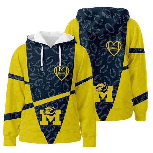 Michigan Wolverines 3D All Over Print Hoodie Zip-Up Hoodie Genxprint