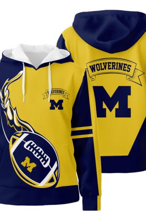 Michigan Wolverines 3D All Over Print Hoodie Zip-Up Hoodie Ver Genxprint