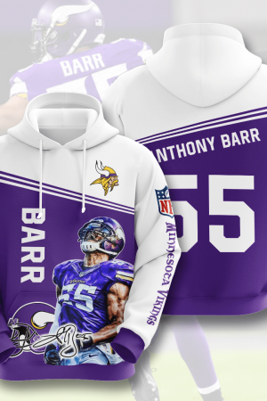 Minnesota Vikings Barr NFL Football Team Hoodie Genxprint